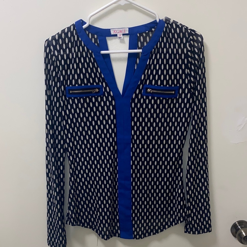 a'gaci Blue and Black Asymmetrical Skirt